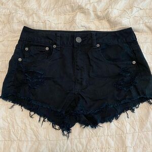Black American Eagle Crop Shorts